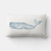 Großes blaues lumbales Akzent-Kissen Lendenkissen (Rückseite)