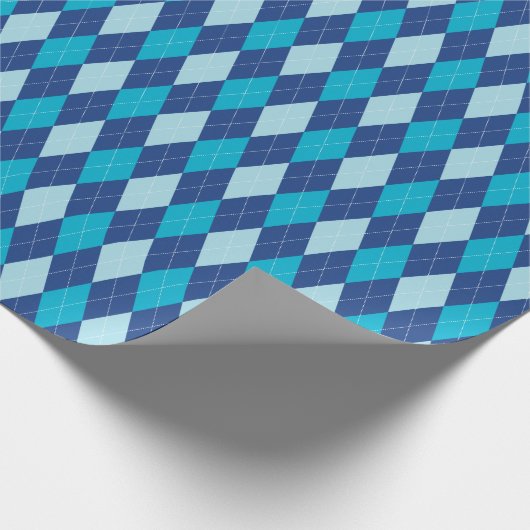 Grosses blaues Raute-Umschlagpapier Geschenkpapier (Ecke)