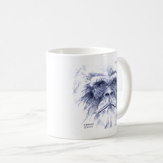 Großes blaues Sasquatch Kaffeetasse (VorderseiteRechts)