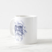 Großes blaues Sasquatch Kaffeetasse (Vorderseite Links)