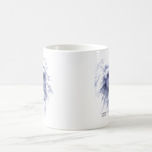 Großes blaues Sasquatch Kaffeetasse (Mittel)