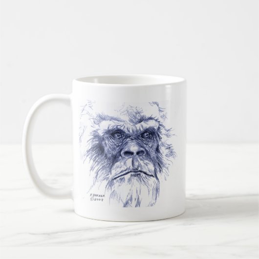 Großes blaues Sasquatch Kaffeetasse (Links)