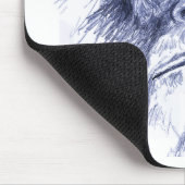 Großes blaues Sasquatch Mousepad (Ecke)
