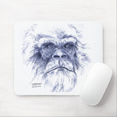 Großes blaues Sasquatch Mousepad (Mit Mouse)