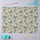 Grosses blaues Schmetterlingsmuster Seidenpapier (Basteln)