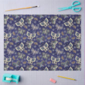 Grosses blaues Schmetterlingsmuster Seidenpapier (Basteln)