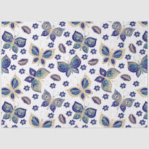 Grosses blaues Schmetterlingsmuster