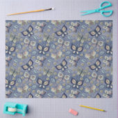 Grosses blaues Schmetterlingsmuster Seidenpapier (Basteln)