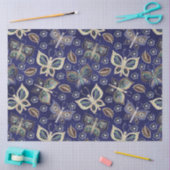 Grosses blaues Schmetterlingsmuster Seidenpapier (Basteln)