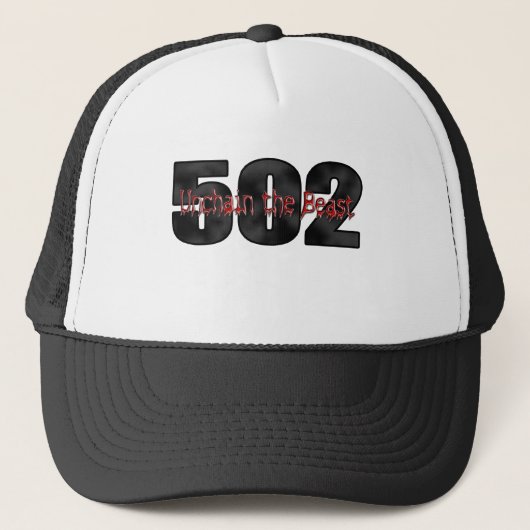 Großes Block-Tier 502 Truckerkappe (Vorderseite)