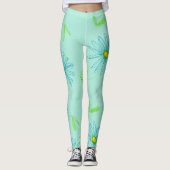 Großes Blumendesign Leggings (Vorderseite)