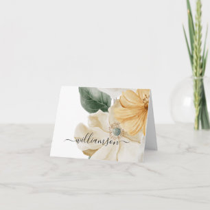 Großes Blumendesign mit Nachname