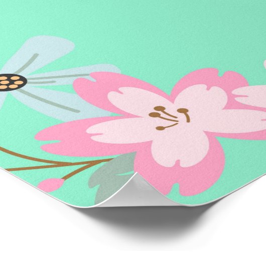 Grosses Blumenhändlerzeichen, Handelsschild Poster (Ecke)