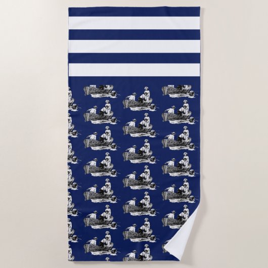 Grosses Boatsman Beach Handtuch (Vorderseite)
