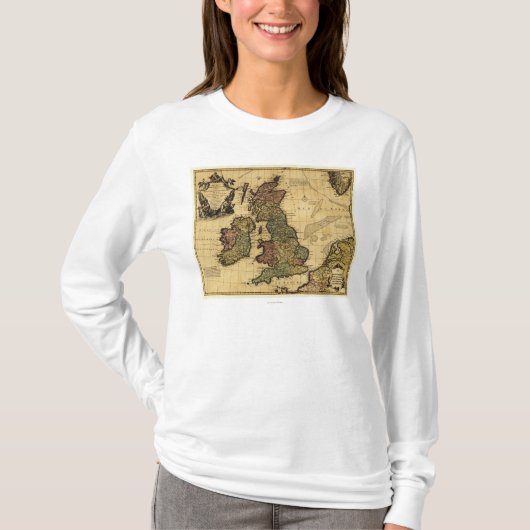 Großes BritainPanoramic MapGreat Großbritannien T-Shirt (Vorderseite)