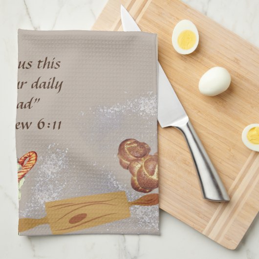 Grosses Brot über die Print-Schürze Geschirrtuch (Viertel Falte)