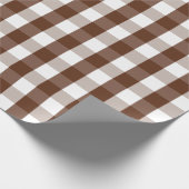 Grosses Brot und Weißes Gingham Wrapping Paper Geschenkpapier (Ecke)