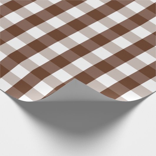 Grosses Brot und Weißes Gingham Wrapping Paper Geschenkpapier (Ecke)