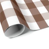 Grosses Brot und Weißes Gingham Wrapping Paper Geschenkpapier (Rolleneckpunkt)