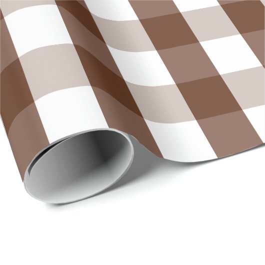 Grosses Brot und Weißes Gingham Wrapping Paper Geschenkpapier (Rolleneckpunkt)