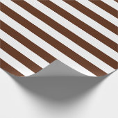 Großes Brown und Weiß-Streifen-Packpapier Geschenkpapier (Ecke)