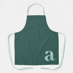 Großes Buchstabenmonogramm Dunkles Tealblau Minima Schürze