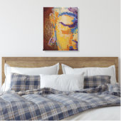Grosses Buddha-Gesicht Leinwanddruck (Insitu (Schlafzimmer))
