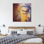Grosses Buddha-Gesicht Leinwanddruck (Insitu (Schlafzimmer))