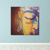 Grosses Buddha-Gesicht Leinwanddruck (Insitu (Holzboden))