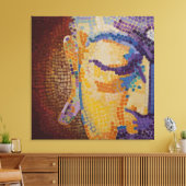 Grosses Buddha-Gesicht Leinwanddruck (Insitu (Wohnzimmer))