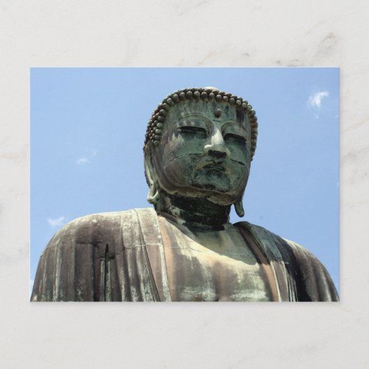 großes Buddha-Gesicht Postkarte (Vorderseite)