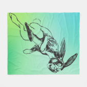 Grosses Bunny Jack Rabbit Fleecedecke (Vorderseite (Horizontal))