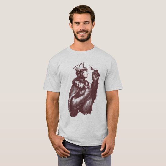 Großes Chimpin (einfarbig) T-Shirt (Vorne ganz)