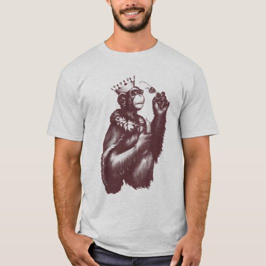 Großes Chimpin (einfarbig) T-Shirt (Vorderseite)