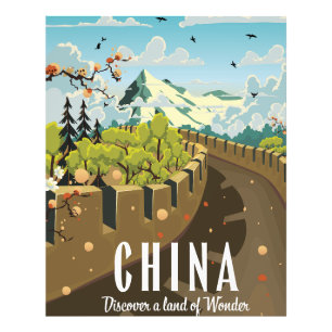 Großes China-Reiseplakat Fotodruck