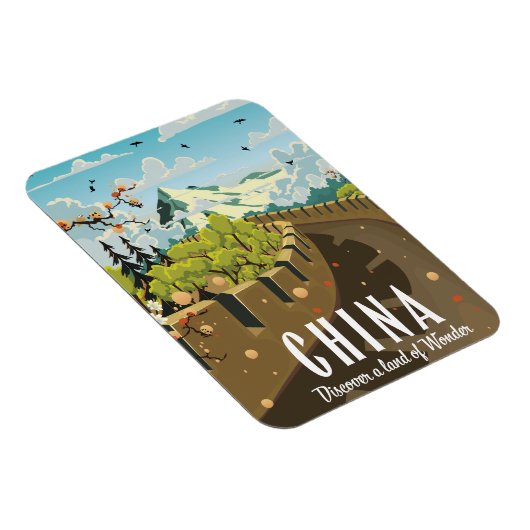 Großes China-Reiseplakat Magnet (Rechte Seite)