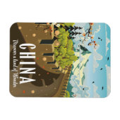 Großes China-Reiseplakat Magnet (Horizontal)