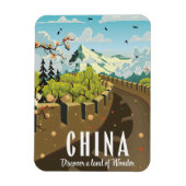 Großes China-Reiseplakat Magnet (Vertikal)