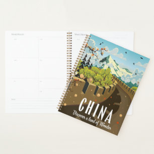 Großes China-Reiseplakat Planer
