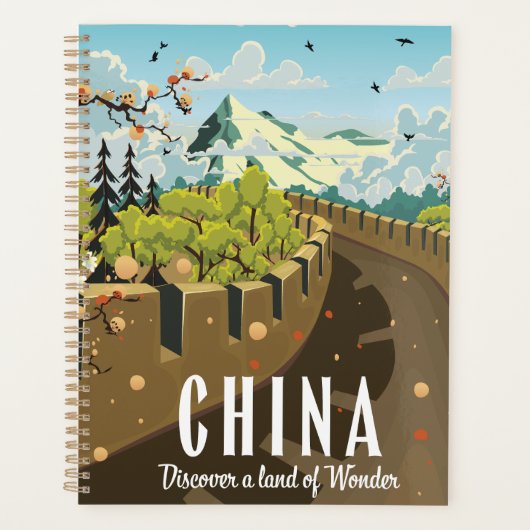 Großes China-Reiseplakat Planer (Vorderseite)