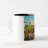 Großes China-Reiseplakat Zweifarbige Tasse (Vorderseite Links)