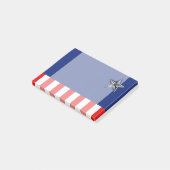 Großes Chrom wie silberner Stern auf festlichen Post-it Klebezettel (angewinkelt)