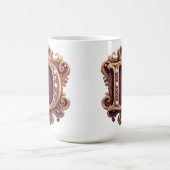 Großes D-Monogramm auf rotem Samt Kaffeetasse (Mittel)