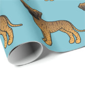Großes Dan-Dog-Muster auf blau Geschenkpapier (Rolleneckpunkt)