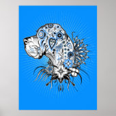 Großes Dan in blau Poster (Vorne)