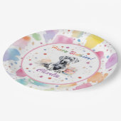 Großes Dane-Aquarellpapier Pappteller (Schrägansicht)