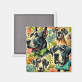 Großes Dane-Bild Magnet (Vorderseite/Rückseite)