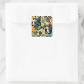 Großes Dane-Bild Quadratischer Aufkleber (Tasche)