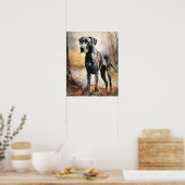 Großes Dane Hund Art Print Poster (Küche)
