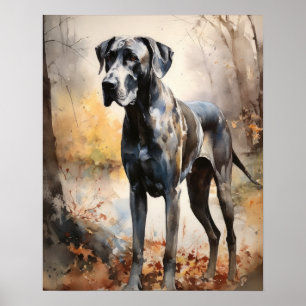 Großes Dane Hund Art Print Poster